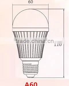 Good Quanlity Plastic and Aluminum 5w 7w 9w A60 Led Bulb thumbnail-4