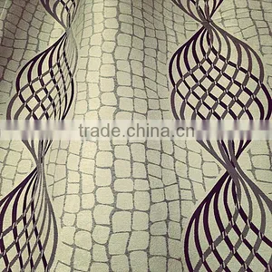 Customized Window Curtain Fabric, Jacquard Fabirc 017 Fire Retardant Blackout Fabric for Bedroom thumbnail-1