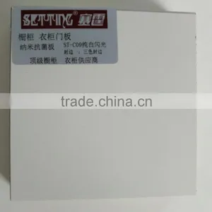 uv Mdf Board in Shinning White ST-C09 for Kitchen Cabinet Shutters thumbnail-4