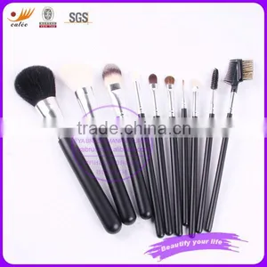10pcs Makeup Brush Set With Black Wooden Handle thumbnail-1