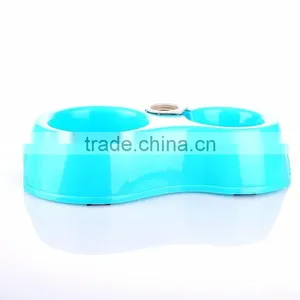 Eco-friendly Plastic Double Dog Bowl Pet Water Feeder thumbnail-6