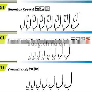 Crystal Hooks for Bloodworm Fishing Hooks thumbnail-1