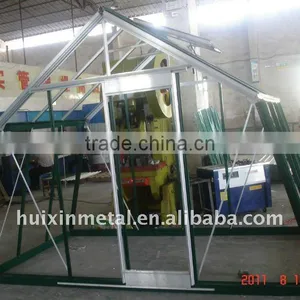Aluminium Frame Deluxe Glass Greenhouse With Sloping Walls HX97103L thumbnail-1