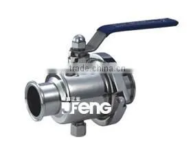 Sanitary Grade Quick-installation Three-pices Ball Valve thumbnail-1