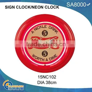 Neon Clock Neon Light Wall Clock thumbnail-2