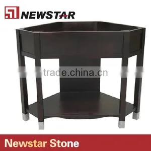 Wooden Base Corner Bathroom Vanity thumbnail-3