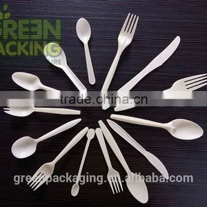 Cornstarch Original Color Biodegradable Bioplastic Cutlery Set thumbnail-1