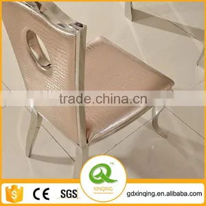 Manufacturer Best Price Popular PU Dining Chairs High End Kitchen Dining Chairs Stainless Dining Chair thumbnail-2