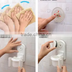 CY147 Bathroom Toothbrush Holder Cup Wall Mount Sucker Toothbrush Holder Cups Organizer thumbnail-5