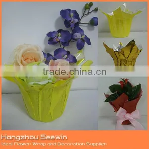 Clear/Printed/Colorful Pearlized BOPP Film Corner Flower Pot thumbnail-1