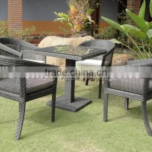 Garden Rattan Dining Table And Chairs For Outdoor thumbnail-1