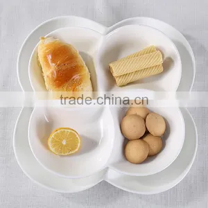 Hot Sale White 4 Compartment Grids Dish/plates thumbnail-4