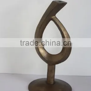 Metal Sculpture Lamp Made in Aluminium and Rough Brass Finish Also Available in Other Finish thumbnail-1