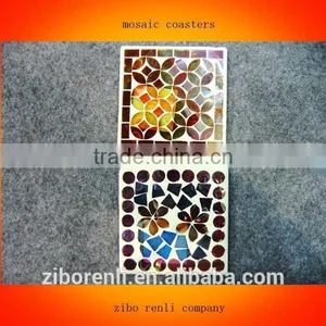 Square Shape Iridescent Color Mosaic Coasters thumbnail-1