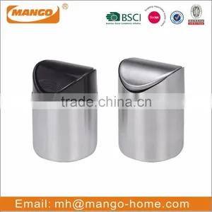 Round Metal Table Mini Trash Can thumbnail-3
