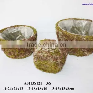 Garden Planter Pots With Moss thumbnail-1