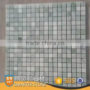 15X15 MM Polished Square Ming Green Marble Mosaic for Wall thumbnail-1