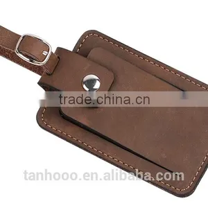 Customize Genuine Real Leather Fashion Luggage Baggage Tag Handbag Tags thumbnail-5