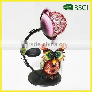YS14614 Metal Owl Craft Solar Garden Light for Garden Decor thumbnail-1