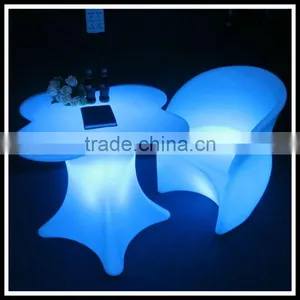 New Product High Quality PE Led Light Dinning Chair Sets / Bar Led Furniture Light up Leisure Chairs Sets thumbnail-1