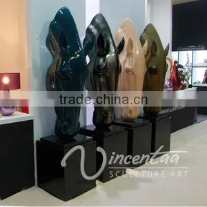 Art Deco Riproduzioni High Quality Fiberglass Head Horse Statue for Sale thumbnail-6