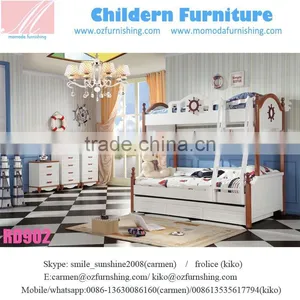 RD902 Solid Wood Home Use Modern Fashionable Kids Bunk Bed thumbnail-1