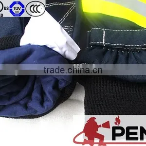 Fire Fight Safety Fire Retardant Security Rescue 3m Reflective Fireman Cowhide Palm Cleaner Workers Wear Gloves thumbnail-3