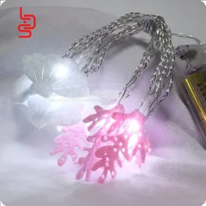 Sea Shell Non-woven Fabrics White Customized Fairy Light String Children Bedroom Decoration thumbnail-1
