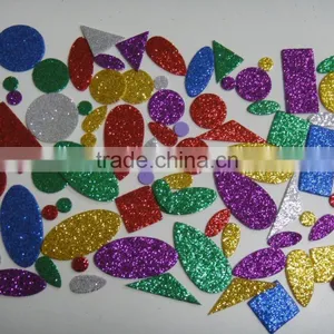 Glitter Eva Foam DIY Craft Fun Shapes, Glitters Foam Craft Shape Kits thumbnail-1