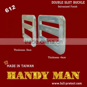 612-3 Hardware Parts Bag Buckle Harness Buckle Stamped Steel Double Slot Quick Buckle thumbnail-5