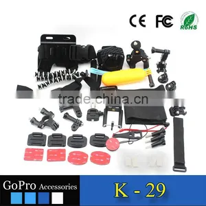 Free Sample Hot Selling Cheap 35 in 1 Products Kit for Gopros Heros 4 Accessories Kit Mount thumbnail-1