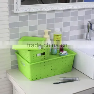 Plastic pp Rattan Style Hollow-out Basket With Lid & Handle thumbnail-4