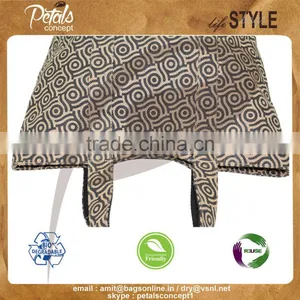 Luxary Handle Jute Tote Bag From India thumbnail-4