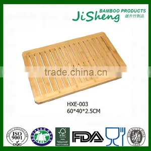 Moistureproof Anti-skidding Teak Bamboo Bath Floor Mat thumbnail-1