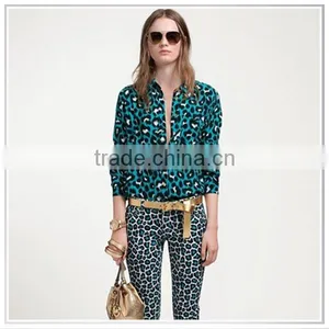 Customized 2014 Holiday Lookbook Leopard Grain Design Digital Printing Top Quality Cotton Fabric/Shirt thumbnail-1