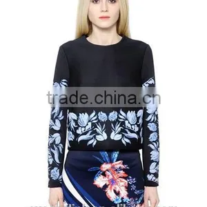 OEM Service Lady Fancy Embossed Sweatshirt Production thumbnail-1
