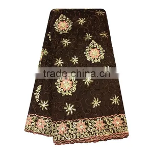 2017 India Hot Selling Lace Cheap Price Raw Silk George Wrappers thumbnail-2