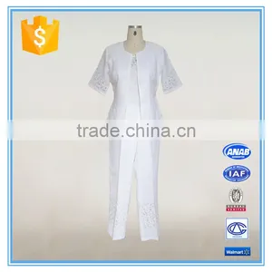 Ladies Formal Pant Suits 3-piece White Church Suits Designs thumbnail-1