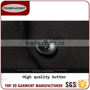 Wholesale Customized European Business Suit 1 Button Charcoal Men Suits thumbnail-5