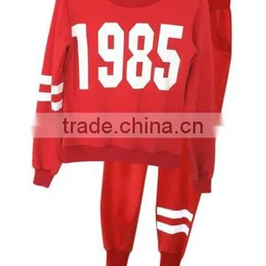 Women 1985 Printed Hoodie Pants Suit Athletic Outfits Tracksuit Sportswear Without Hood thumbnail-3