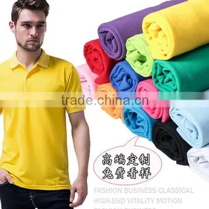 Hot Sale Short Sleeve Beaded Mesh Cotton Pique Multi Color Mens Polo Shirt ,Turn Down Collar T Shirt Polos for Men thumbnail-6