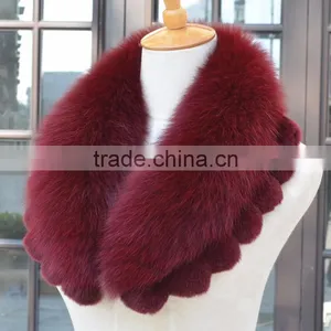 Myfur Chinese Supplier Top Quality Natural Fox Fur Hood Collar thumbnail-6