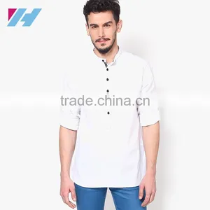 Men Fashion Long Sleeve Knee Length Cotton Kurta Designs thumbnail-3