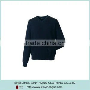 High Quality Cotton Long Sleeve Pullover Mens Golf Knitwear Factory thumbnail-1