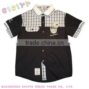 Custom Wholesale Latest Summer Boys Shirt Brand Name Check Polo Design Boys Shirt thumbnail-1