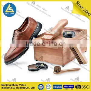 Custom Design Logo Available Fancy Quality Cedar Wood Box for Shoe Care Products thumbnail-3