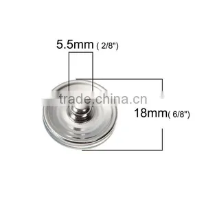 18mm Glass Fit Snap Button Bracelets Round Silver Tone At Random Eye Pattern thumbnail-2