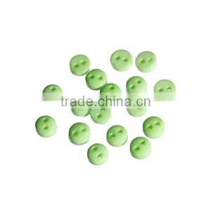 Resin Sewing Buttons Scrapbooking 2 Holes Round Green 6mm Dia thumbnail-1