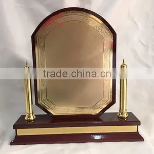 Hot Sale United Arab Emirates National Celebrative GOLDEN Wooden Shields thumbnail-2
