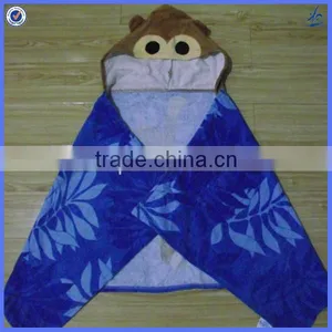 100% Cotton Printed Adult Hooded Poncho Beach Towel thumbnail-1